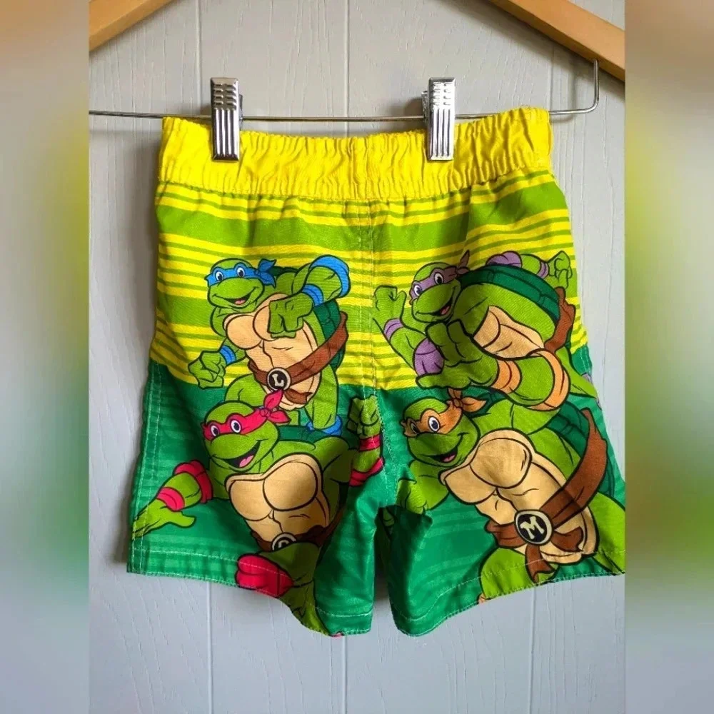 Vintage 90s Nickelodeon Teenage Mutant Ninja Turtles Swim Trunks 24 Months TMNT